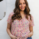 Fern Short Sleeve Shirt - Pink