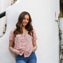 Fern Short Sleeve Shirt - Pink