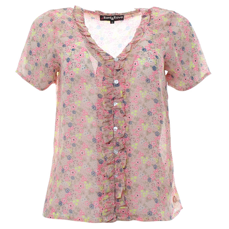 Fern Short Sleeve Shirt - Pink