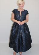 Cap Sleeve Dress - Navy