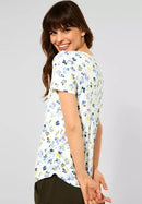 Flower Aop T-shirt - Vanilla White