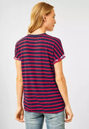 Print Mix Shirt - Hot Red