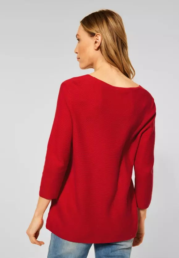 Structured Summer Sweater - Vibrant Red