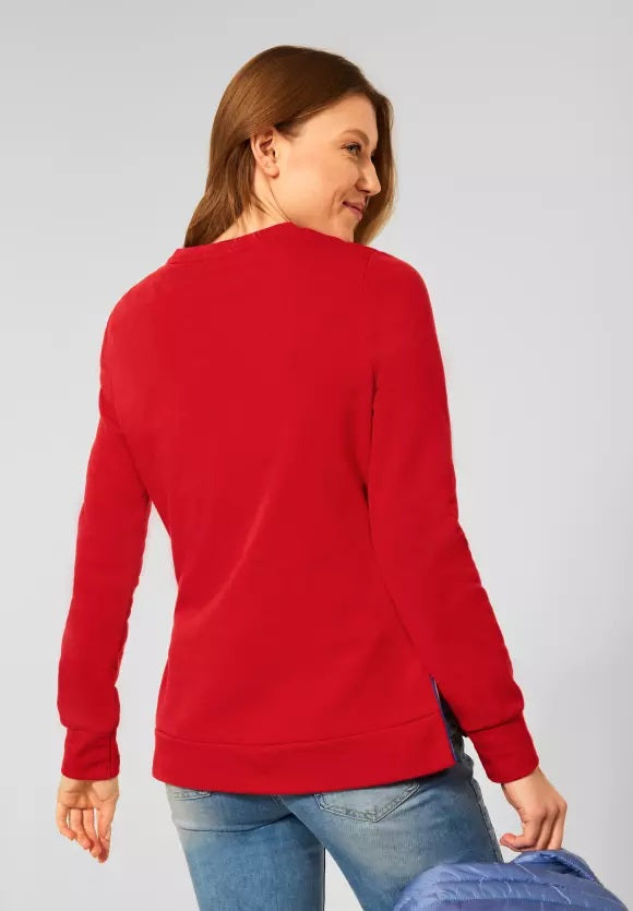 Sweatshirt W. Wording - Vibrant Red
