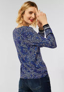 Flower Mat Mix Shirt - Dark Vintage Blue