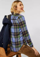 Check Blouse - Vivid Blue