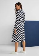 Print Dress - Deep Blue