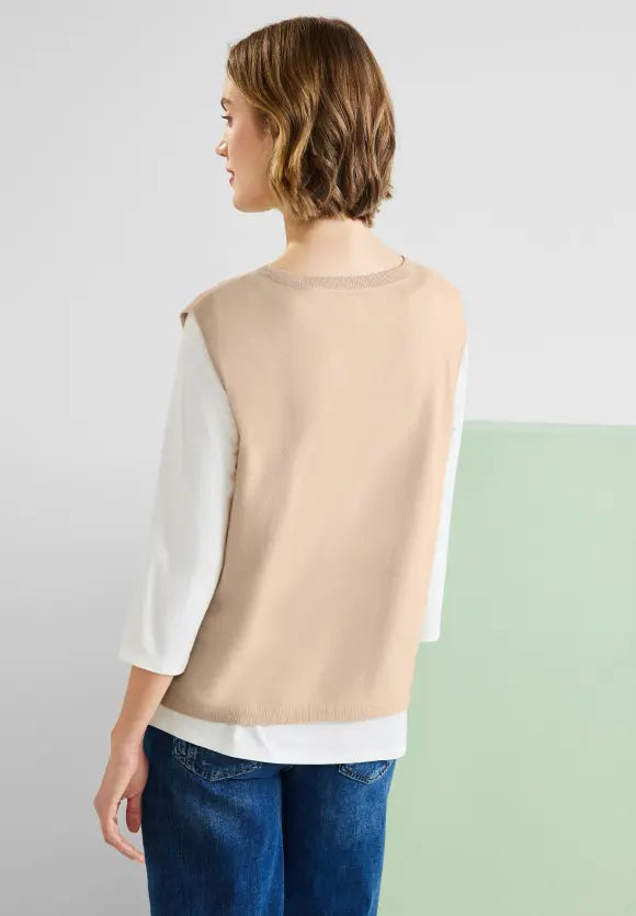 Sleeveless Jumper - Light Smooth Sand