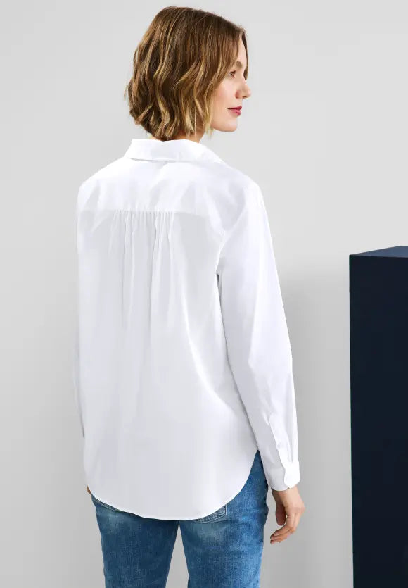 Shirt Collar Blouse - White