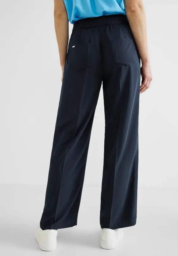 Wide Leg Trouser - Deep Blue