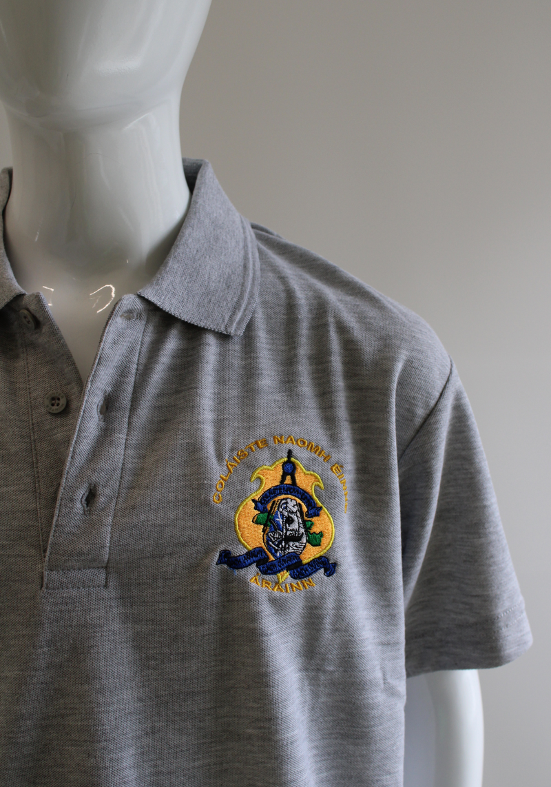 Crested Polo - Heather Grey
