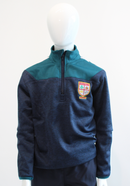1/4 Zip Track Top - Navy/teal