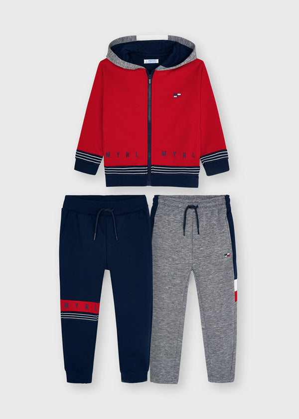 Tracksuit With Hood - Red