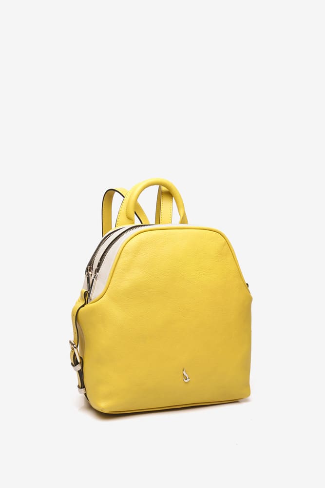 Premium Leather Backpack - Yellow