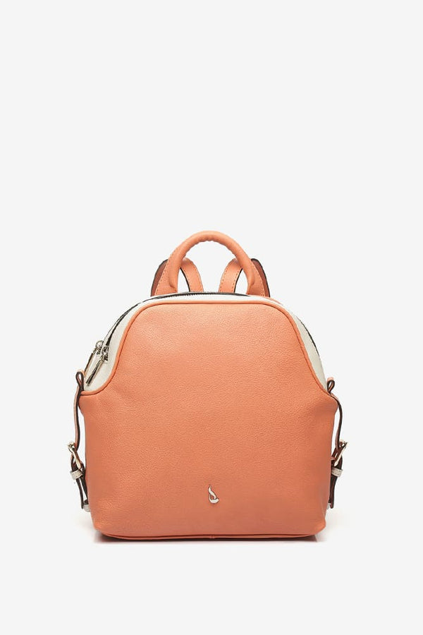 Premium Leather Backpack - Orange