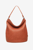Braided Leather Hobo - Orange