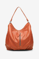 Braided Leather Hobo - Orange