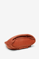 Braided Leather Hobo - Orange