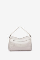 Braided Leather Bowling Bag - Beige