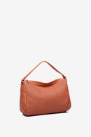 Braided Leather Bowling Bag - Orange