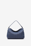 Braided Leather Bowling Bag - Blue