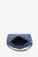 Braided Leather Bowling Bag - Blue