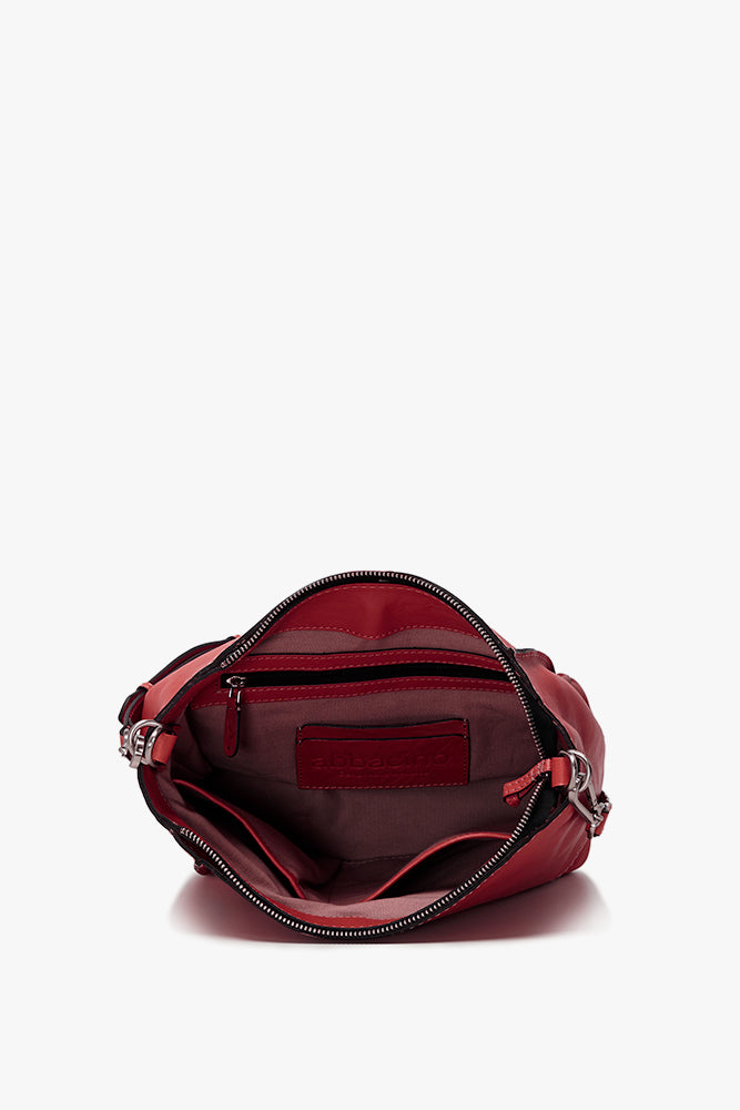 Small Leather Hobo - Red