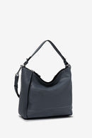 Small Leather Hobo - Blue