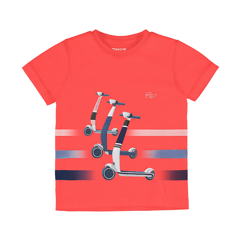Short Sleeve Skater T-shirt - Cyber Red