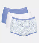 Basic Maxi Brief 3 Pack - Blue, White & Multicolour