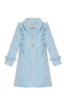 Long Woven Coat - Blue