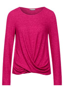 Soft Shirt Twist Hem - Raspberry Pink