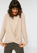 Soft Shirt Twist Hem - Almond Cream