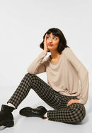 Soft Shirt Twist Hem - Almond Cream