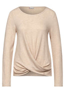 Soft Shirt Twist Hem - Almond Cream