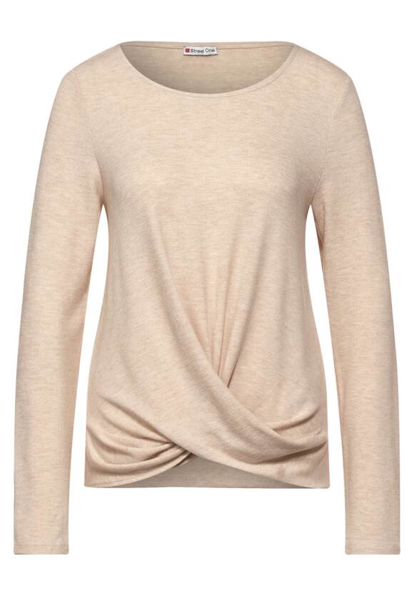 Soft Shirt Twist Hem - Almond Cream