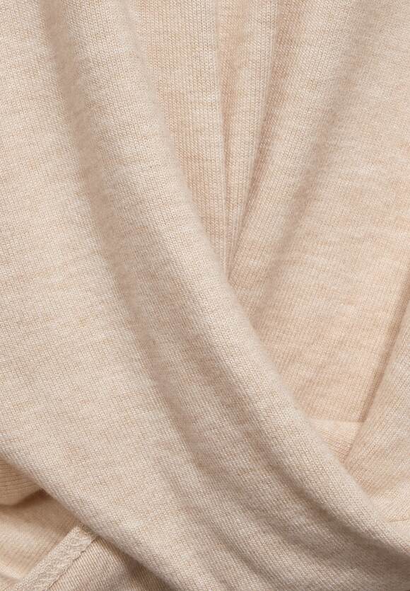 Soft Shirt Twist Hem - Almond Cream