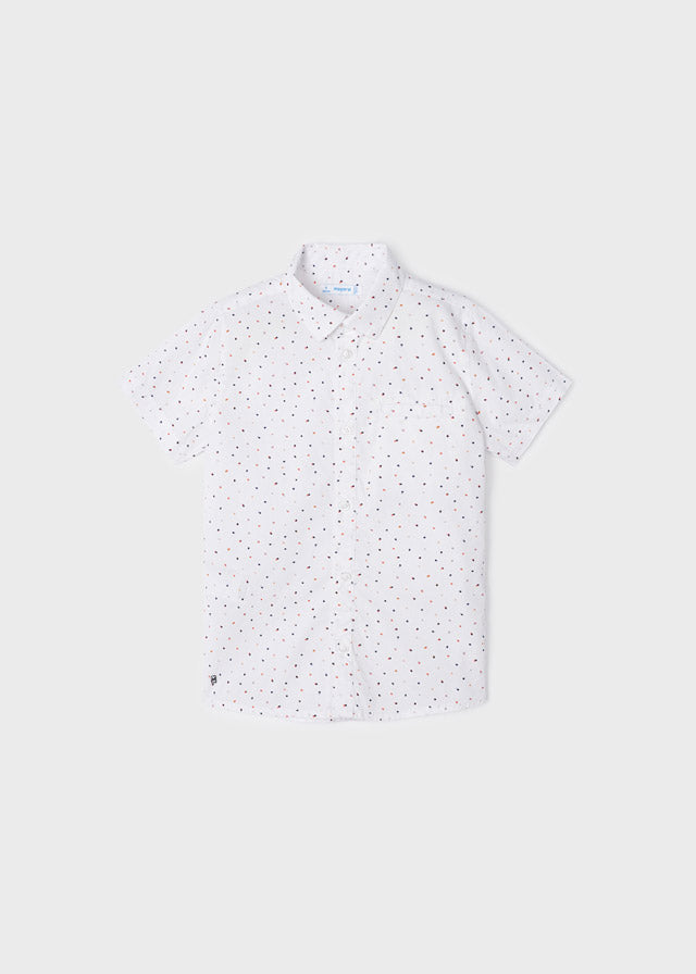 Micropatterned SS Shirt - White
