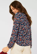 Small Flower Aop Tunic - Deep Blue