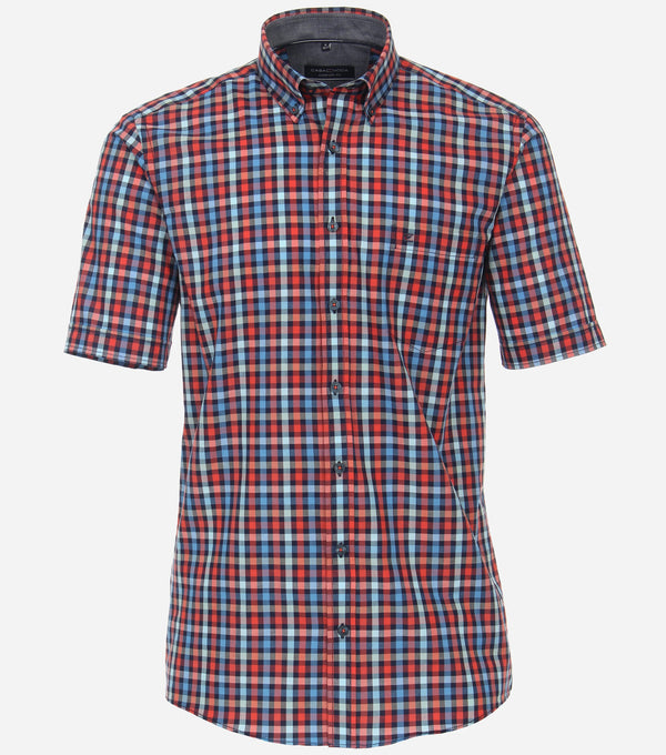 Button Down Check Shirt - Red