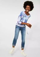 Fusion Aop 3/4 Sleeve Tee - Mountain Blue