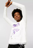 Gi Foto Print Top - Pure Off White