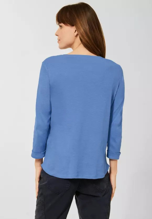 Slub Knit T-shirt - Forever Blue