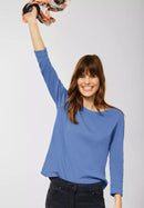 Slub Knit T-shirt - Forever Blue