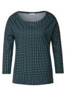 Print Round Neck Shirt - Light Brisk Green