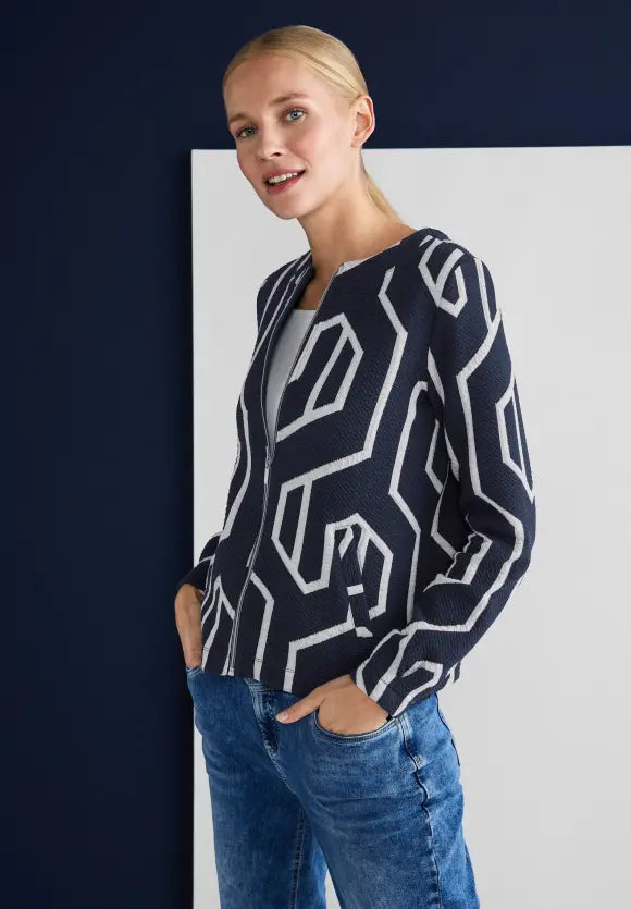 Structure Dessin Jacket - Deep Blue