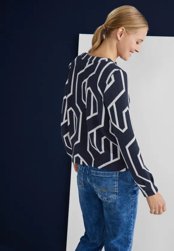 Structure Dessin Jacket - Deep Blue