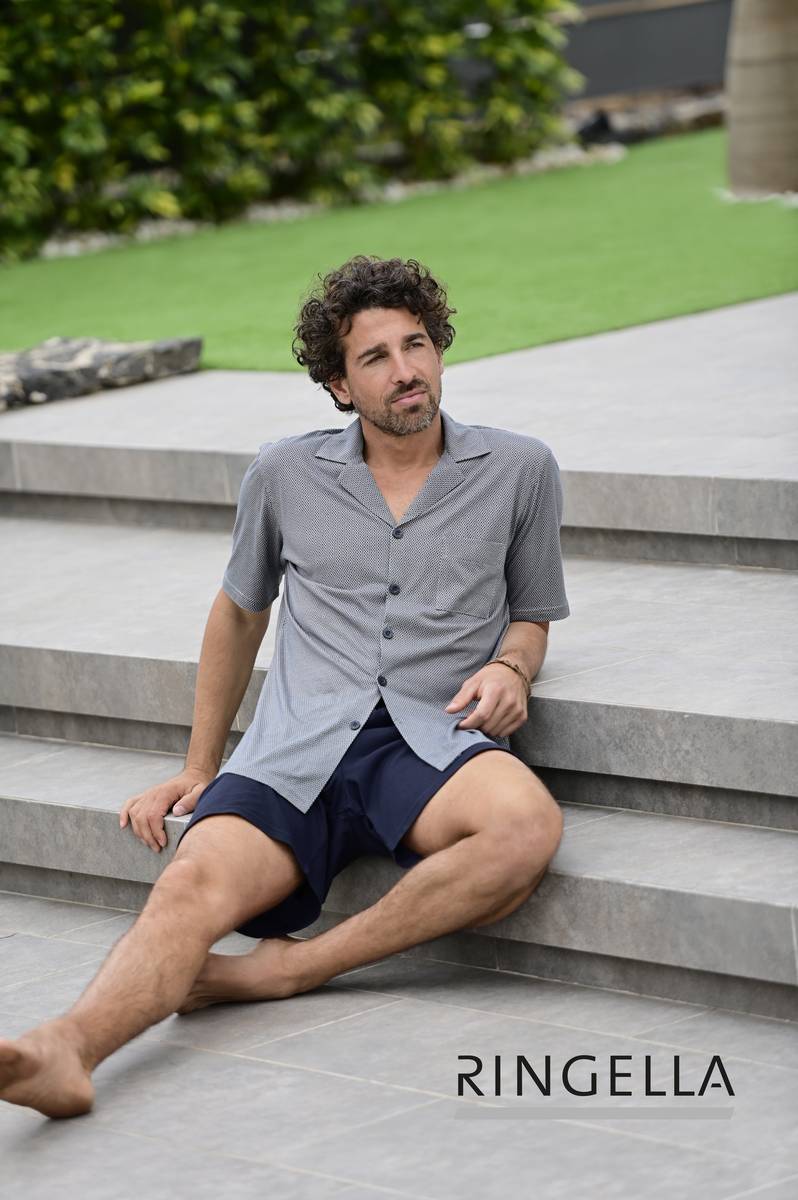 Button Shorty Pyjama - Quartz