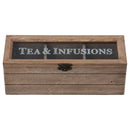 Tea & Infusions 3 Part Wooden Box