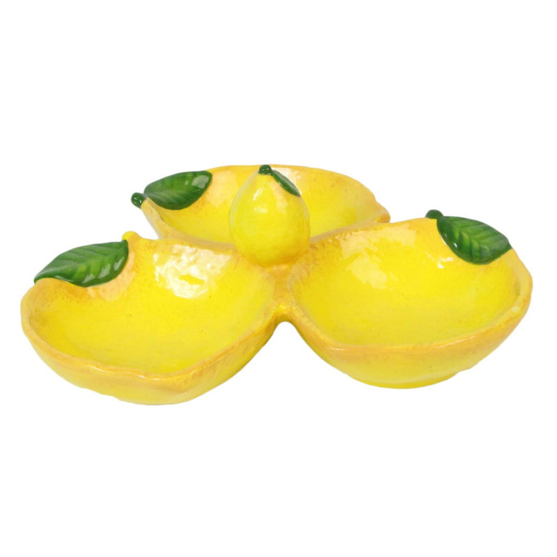 Lemon Ceramic Trio Nibble Dish